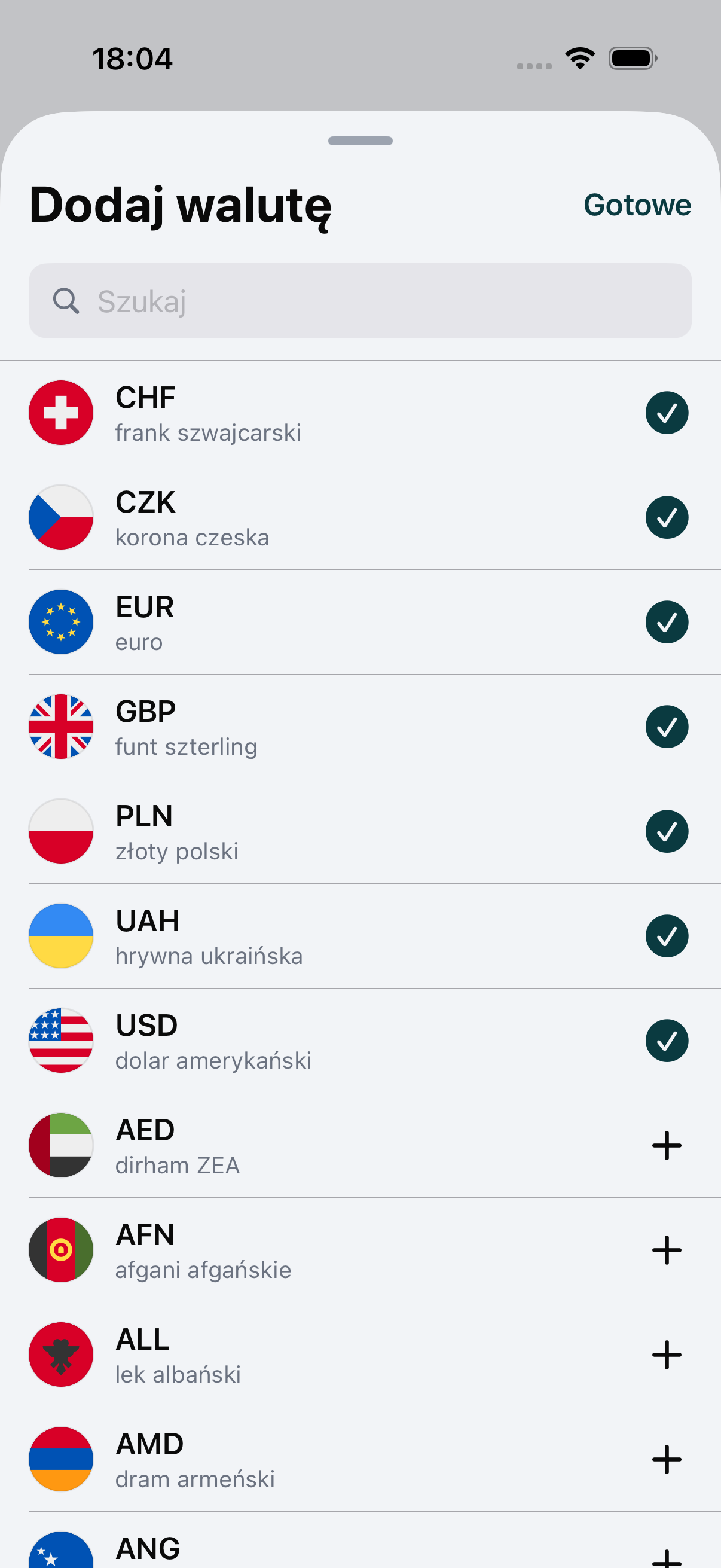 Dodawanie waluty zagranicznego sklepu do listy WaveRate przez wyszukiwanie